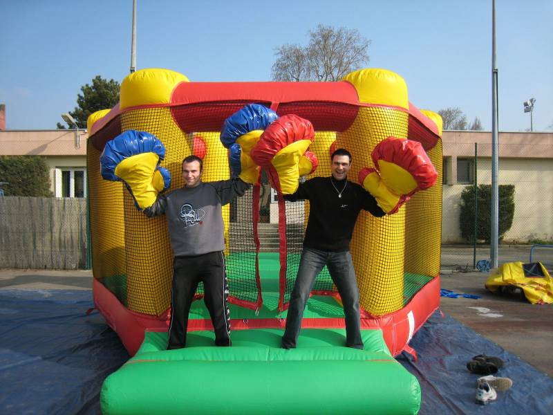 Location Arène Boxe avec gants géants sur Lyon